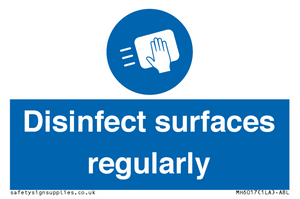 Disinfect surfaces regularly